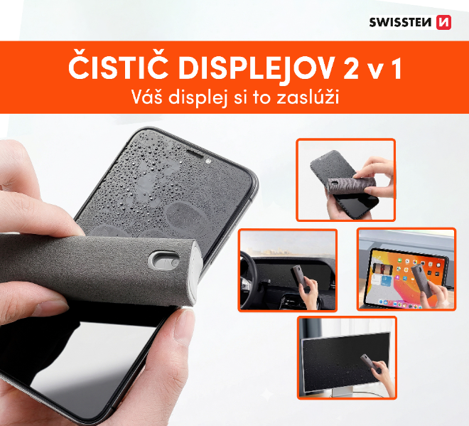 Swissten Čistič displejov 2 v 1